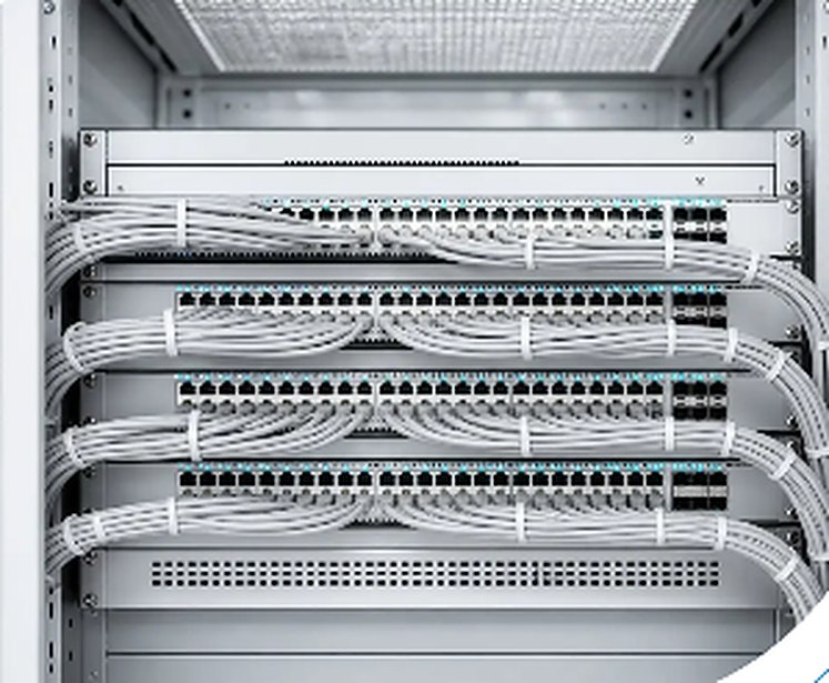 Network switches in a server rack